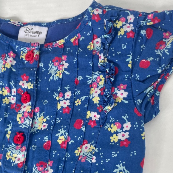 Disney Store Size 4 Snow White Theme Dress Floral with Character Print - Picture 8 of 16